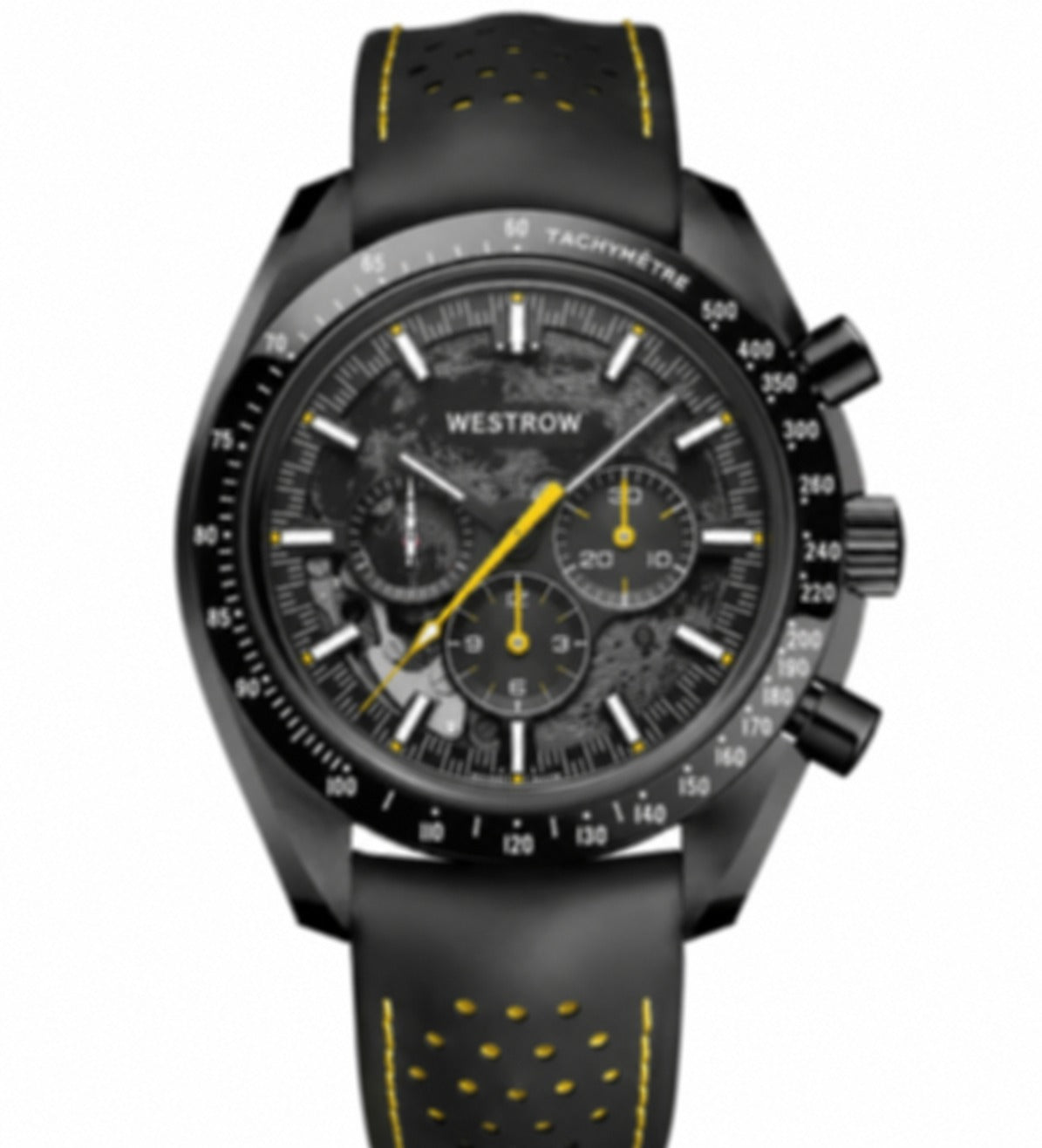 Automatic Chronograph Watch – Black Ceramic Case